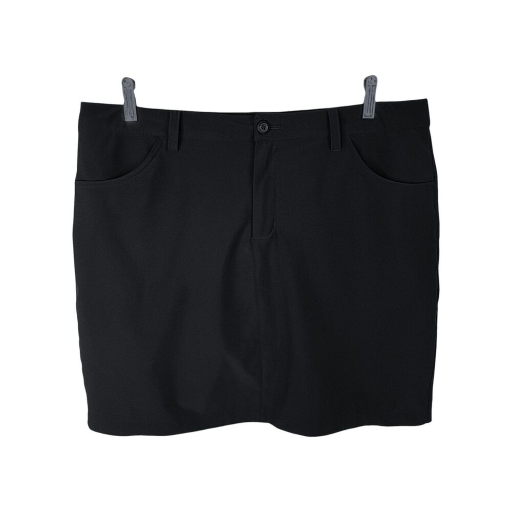 Eddie Bauer Travex Outdoor Skort sz 12 * Black Skirt Shorts Hiking Gorpcore